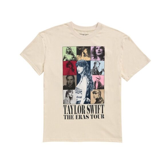 Taylor Swift Official Merch Eras Tour Cream Beige Medium T Shirt - Picture 1 of 10